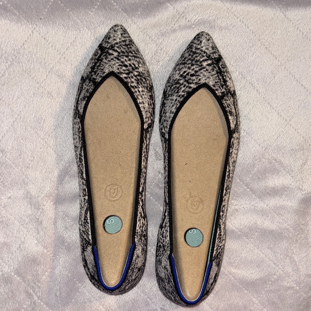 Rothy's python points Black and White Patterned F… - image 5